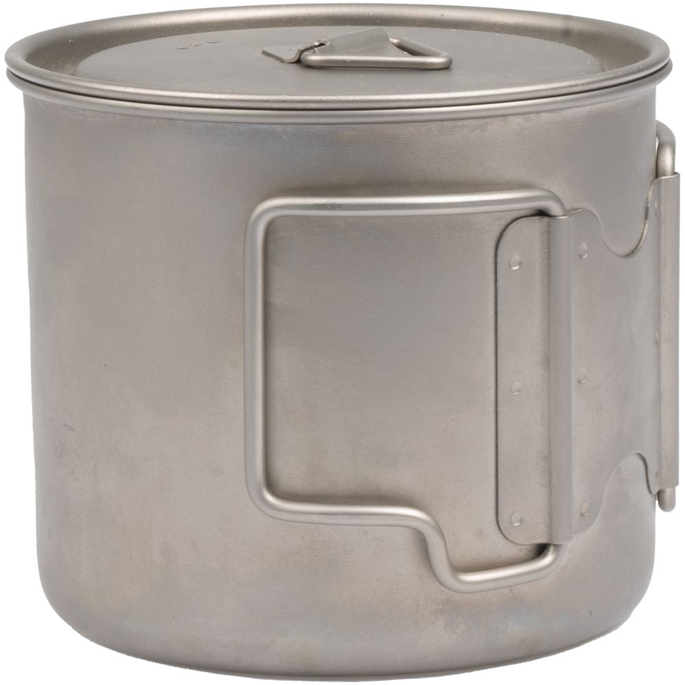 Olicamp Titanium Space Saver Mug with Lid, Nests Nalgene Bottle Inside, Lightweight and Compact, Perfect for Camping and Backpacking, 550mL JKBV
