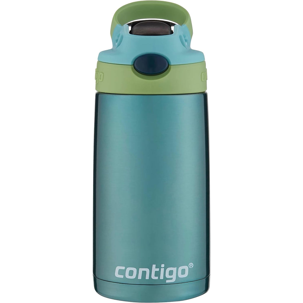 Contigo Kid's 13 oz. AutoSpout Straw Water Bottle - Stainless Steel/Azalea/Pansy VIFD