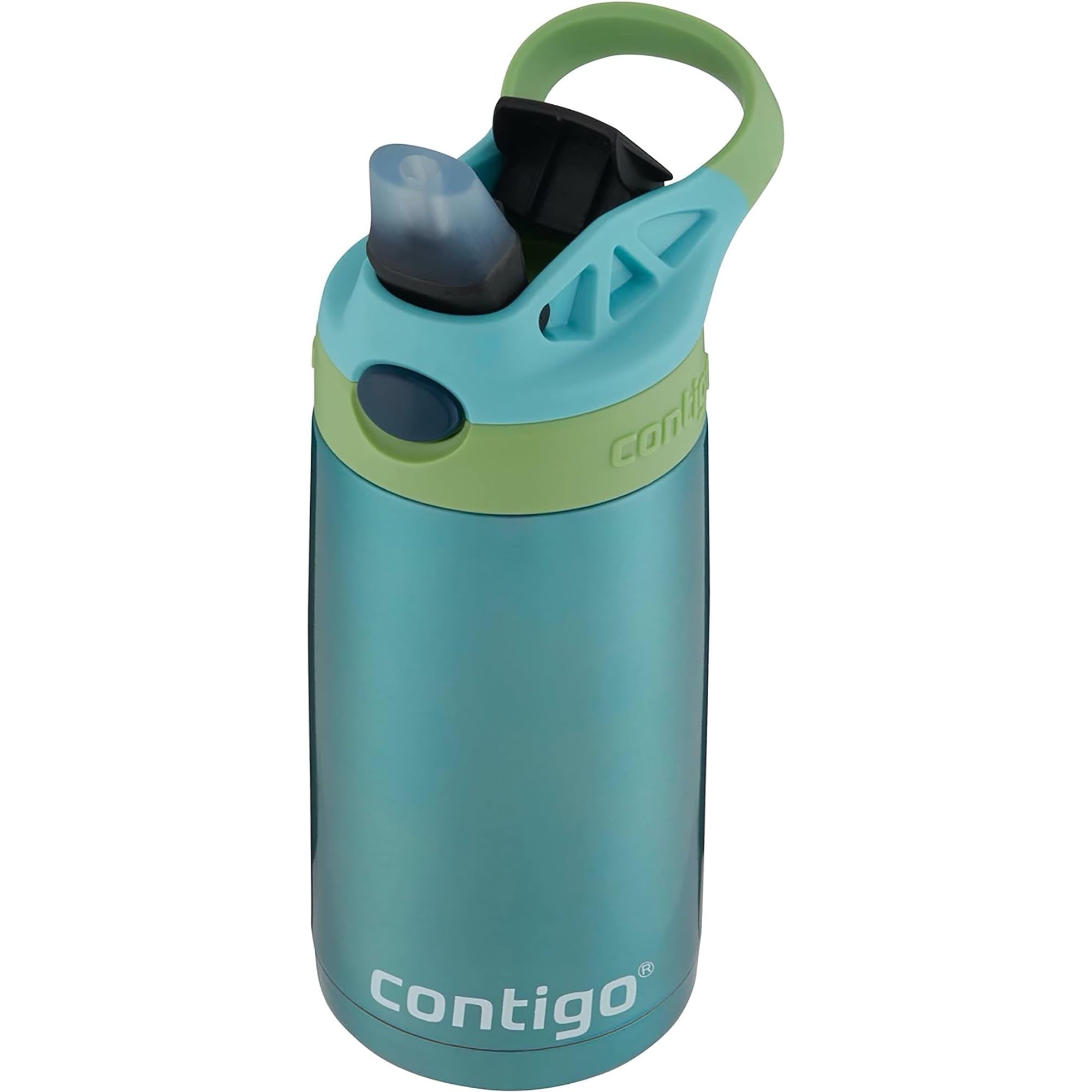 Contigo Kid's 13 oz. AutoSpout Straw Water Bottle - Stainless Steel/Azalea/Pansy VIFD