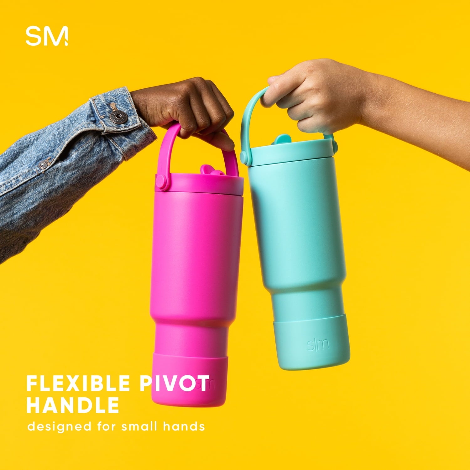 Simple Modern 24 fl oz Insulated Stainless Steel Trek Pivot Tumbler with Straw Lid and Top Handle|Cotton Candy Tie Dye IYBC