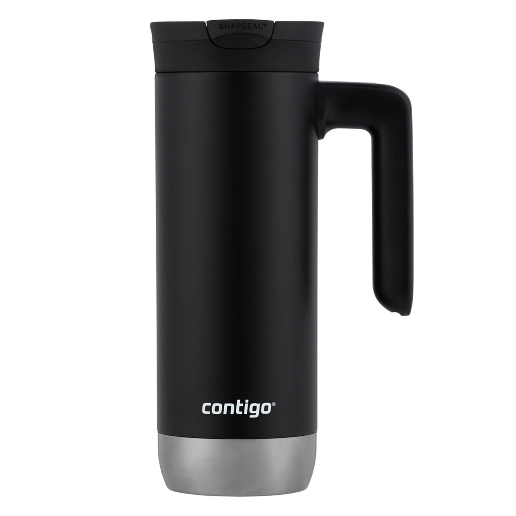 Contigo Huron 2.0 Stainless Steel Travel Mug with SNAPSEAL Lid and Handle in Black, 20 fl oz. CMXW