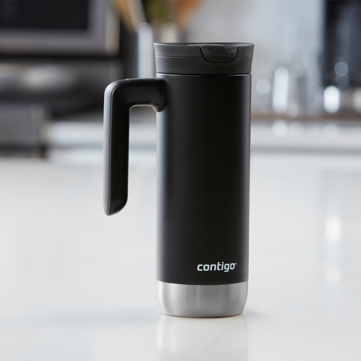 Contigo Huron 2.0 Stainless Steel Travel Mug with SNAPSEAL Lid and Handle in Black, 20 fl oz. CMXW