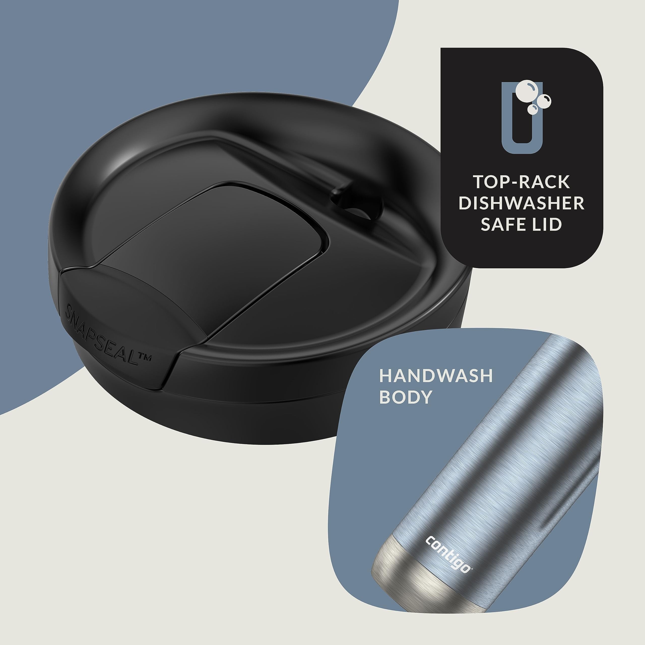Contigo 20 oz. Superior 2.0 SnapSeal Stainless Steel Travel Mug - Dark Ice 028B