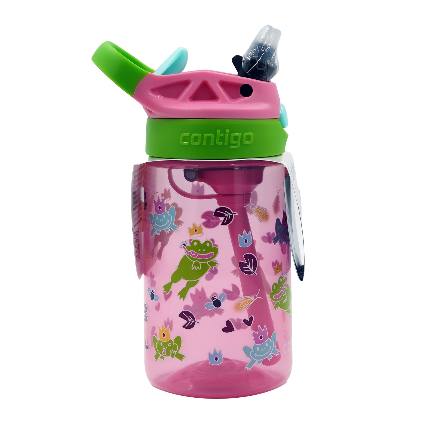 Contigo Kids Water Bottle with Redesigned AUTOSPOUT Straw, 14 oz, Grape Forest Haven QYWR