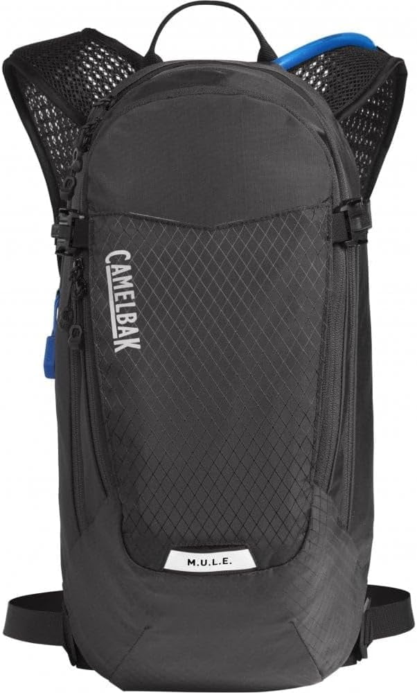 CamelBak Women's M.U.L.E. 12 Mountain Biking Hydration Pack - Easy Refilling Hydration Backpack - Magnetic Tube Trap 100oz, Charcoal/Black W7CX