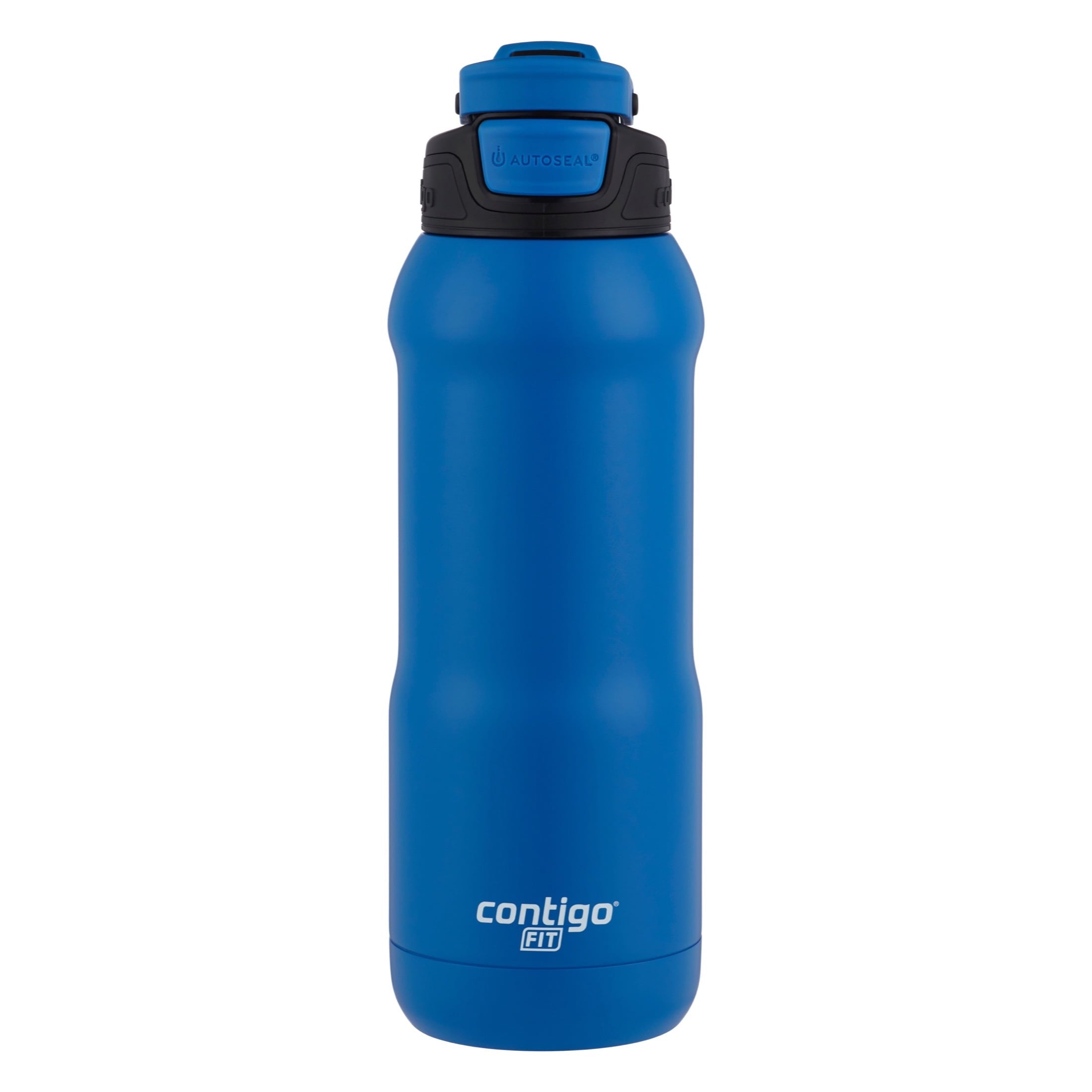 Contigo Fit Stainless Steel AUTOSPOUT Water Bottle with Straw, Blue Amp, 32 fl oz. OHX0