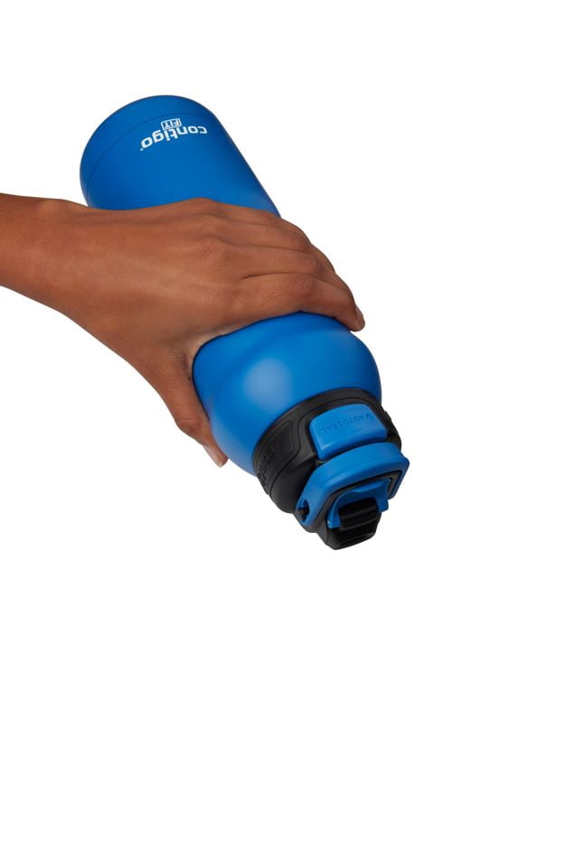 Contigo Fit Stainless Steel AUTOSPOUT Water Bottle with Straw, Blue Amp, 32 fl oz. OHX0