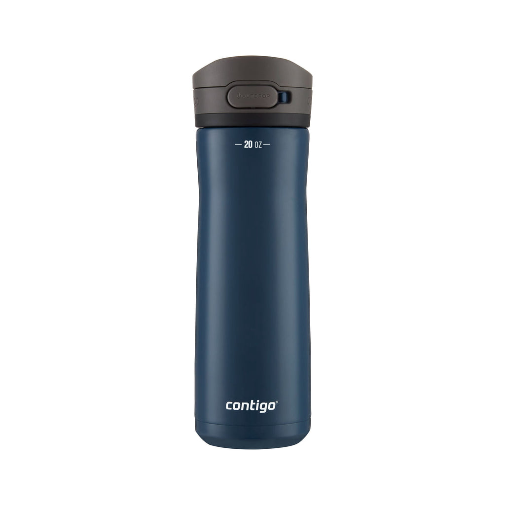 Contigo Jackson Chill Bundle 2 Water Bottles Black 24oz and Blueberry 20oz with Autopop Lid P31L