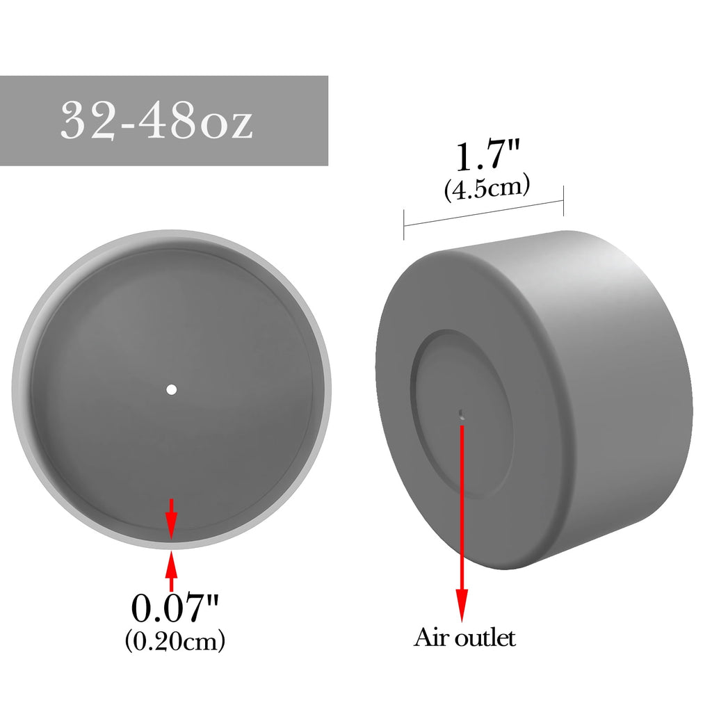 Linkidea 2 Pack Water Bottle Boot Compatible with Nalgene Sustain Wide Mouth 32oz/48oz, Narrow Mouth 32oz, Silicone Anti-Slip Bottle Bottom Bumper Protector (Grey) R8TK