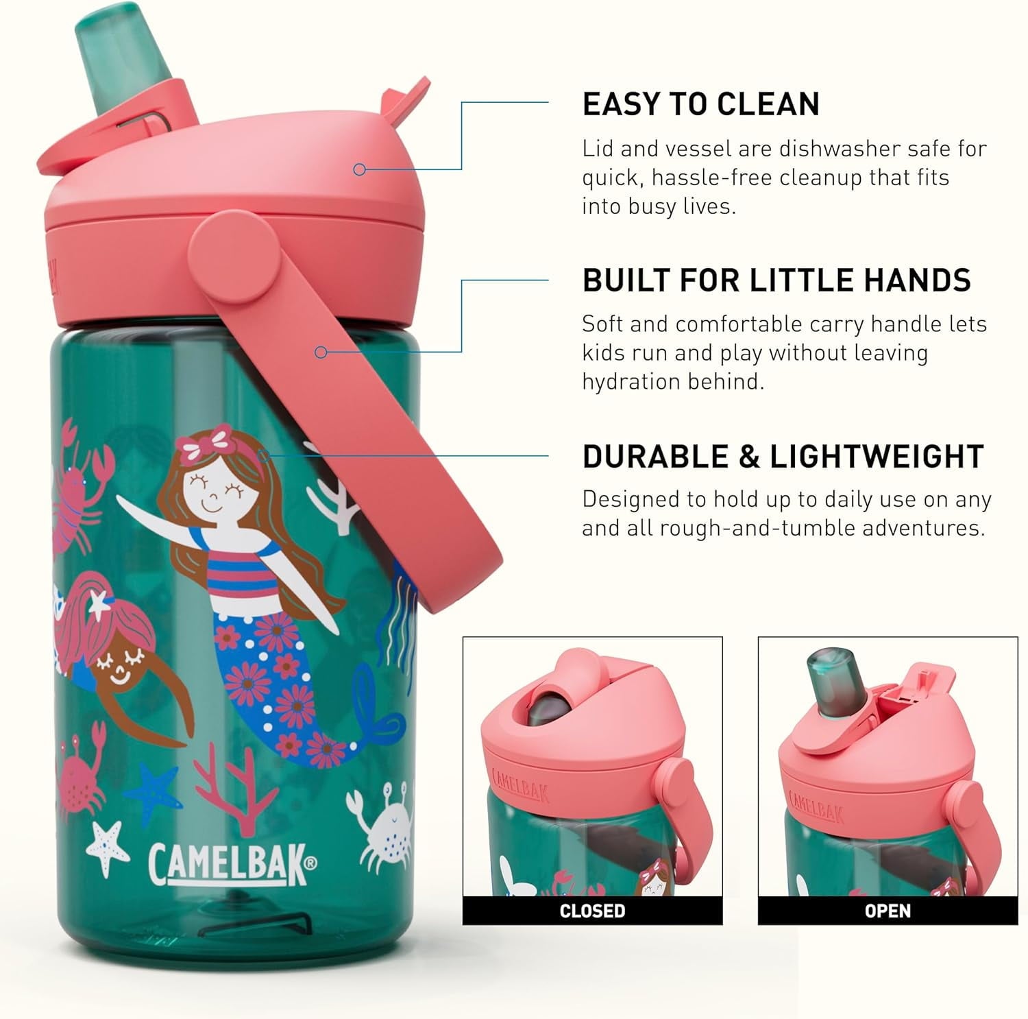 Camelbak Thrive™ Flip Straw Kids 14oz Bottle, Friendly Forest R8B7