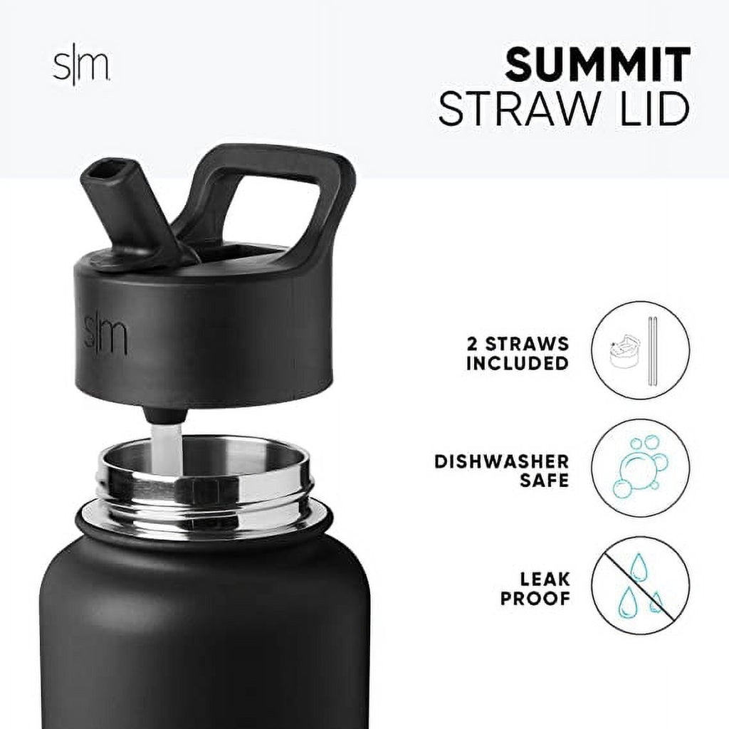 Simple Modern Summit Water Bottle Straw Lid Vacuum Insulated Stainless Steel Bottle | 18 fl oz ZTFS