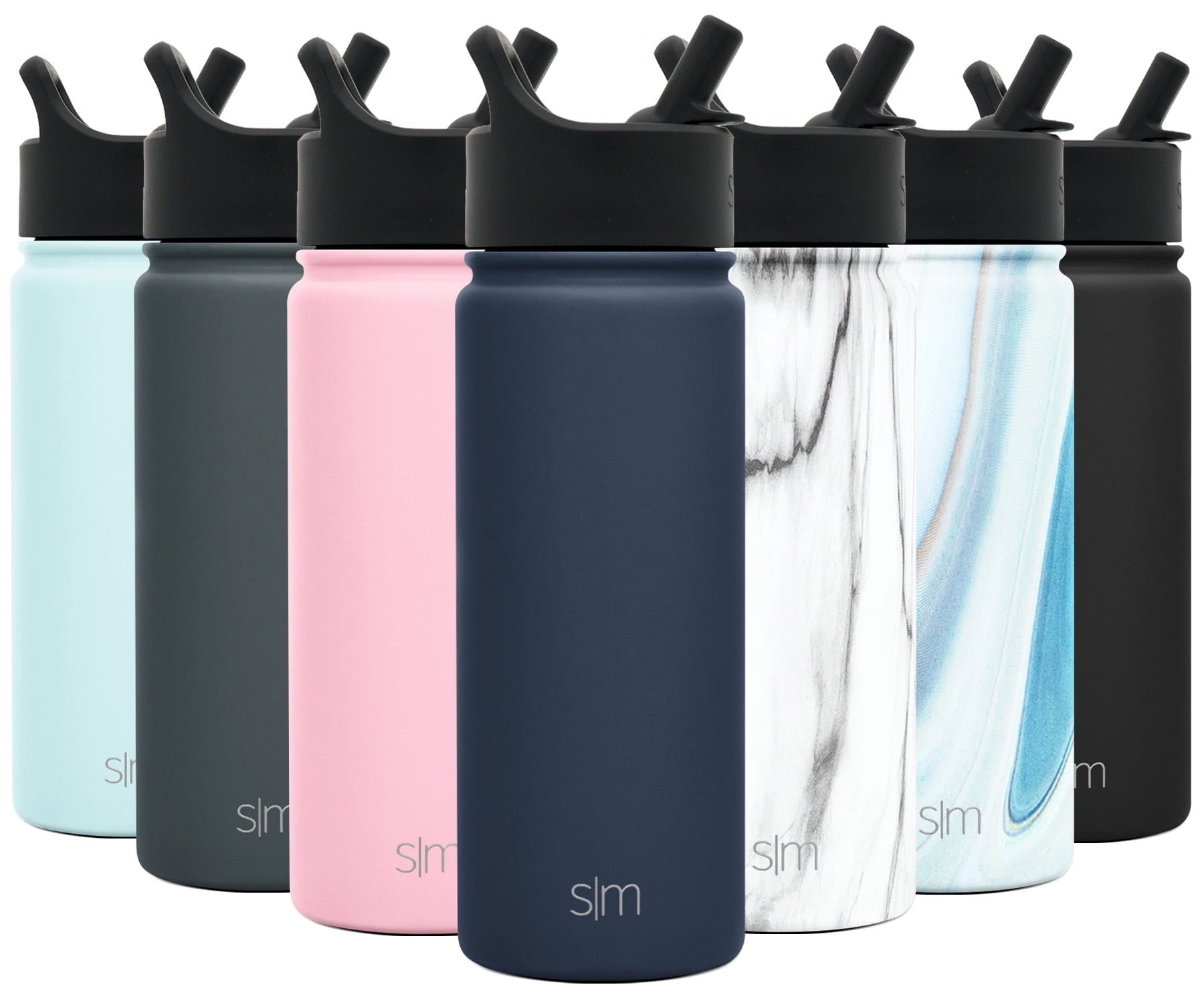 Simple Modern Summit Water Bottle Straw Lid Vacuum Insulated Stainless Steel Bottle | 18 fl oz ZTFS