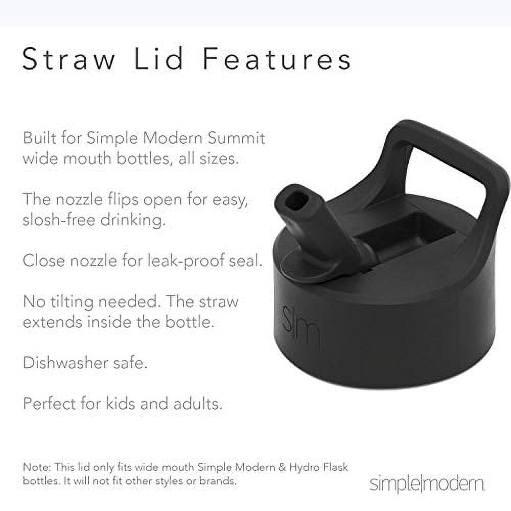 Simple Modern Summit Water Bottle Straw Lid Vacuum Insulated Stainless Steel Bottle | 18 fl oz ZTFS