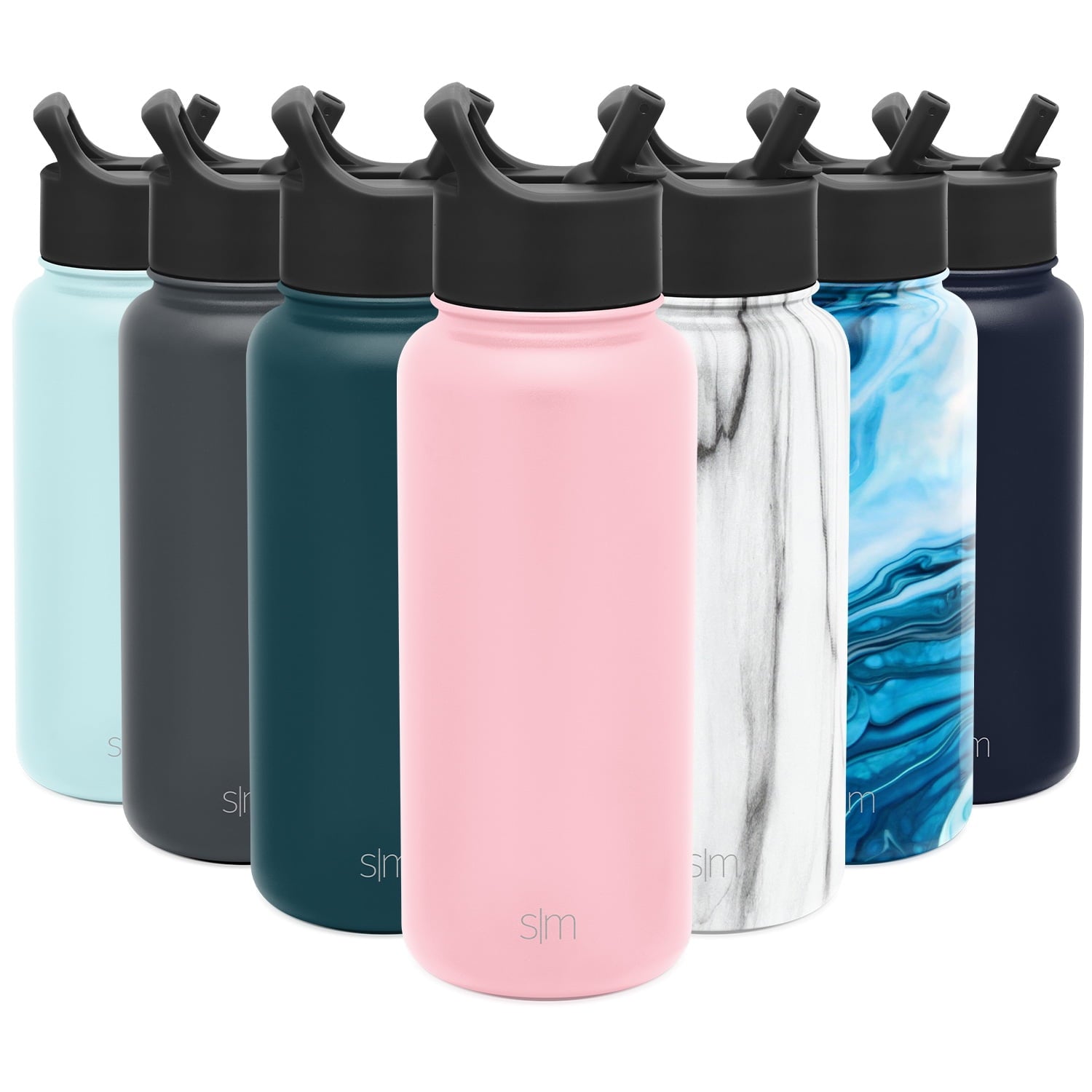 Simple Modern Summit Water Bottle Straw Lid Vacuum Insulated Stainless Steel Bottle | 18 fl oz ZTFS