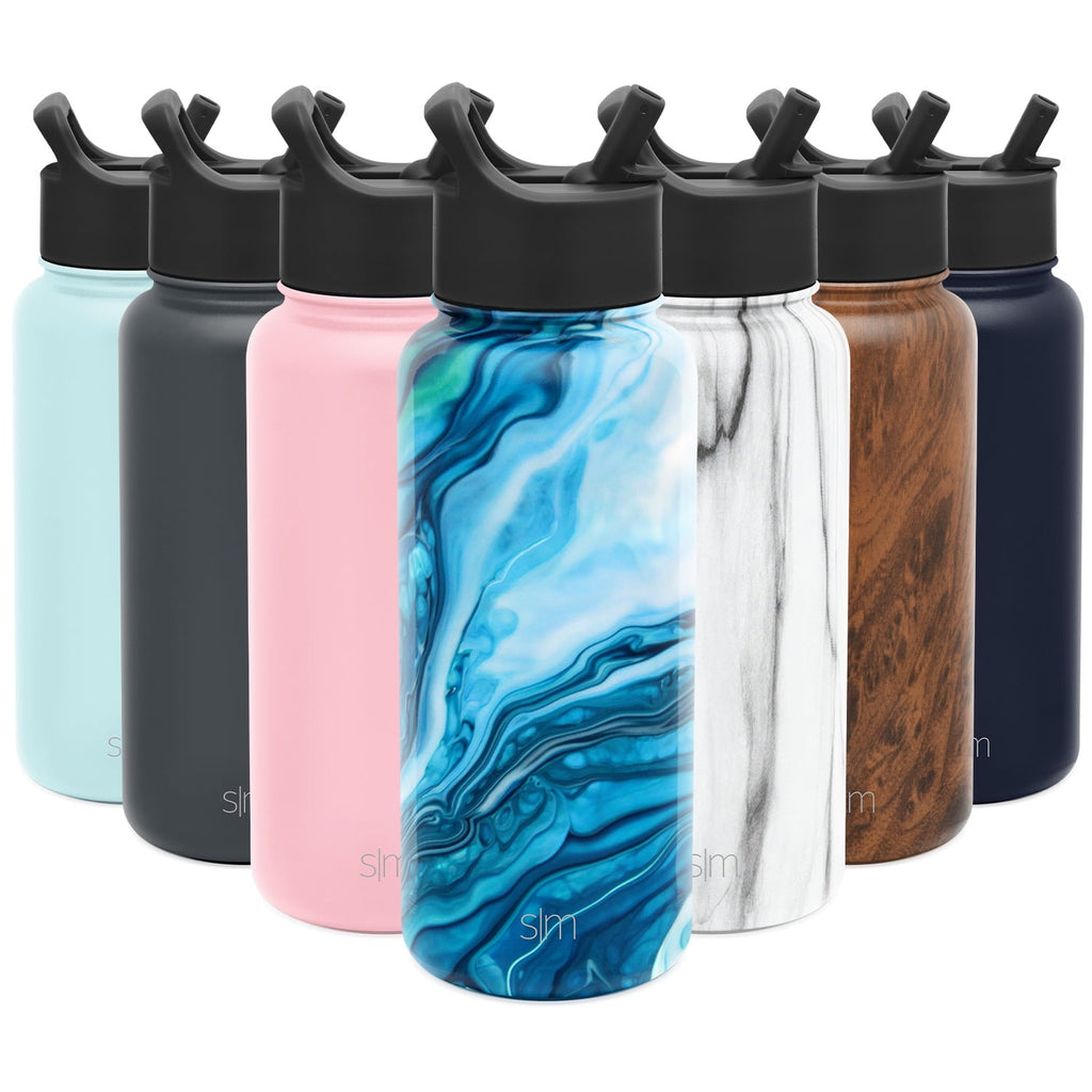 Simple Modern Summit Water Bottle Straw Lid Vacuum Insulated Stainless Steel Bottle | 18 fl oz ZTFS