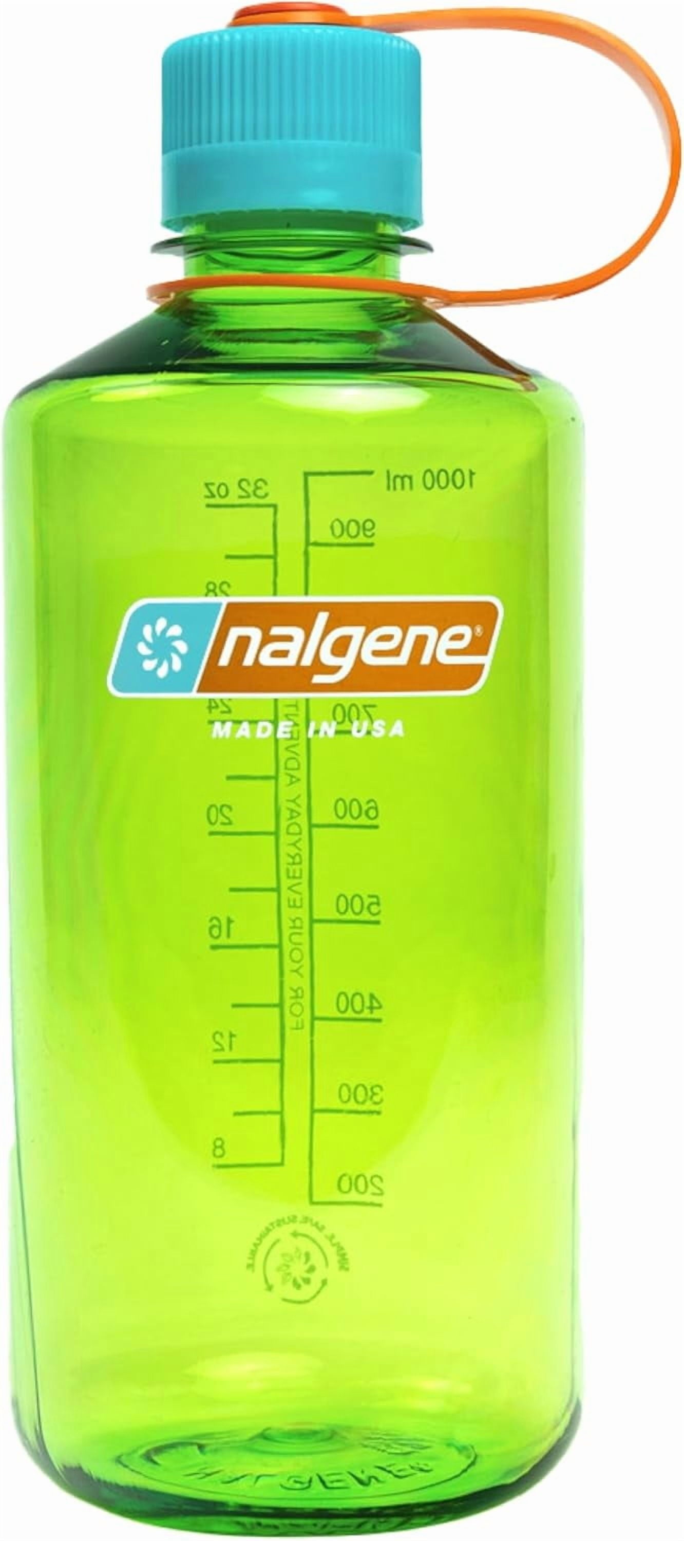 Nalgene Sustain Tritan BPA-Free Water Bottle Made with Material Derived from 50% Plastic Waste, 32 OZ, Narrow Mouth, Pear 3EAW