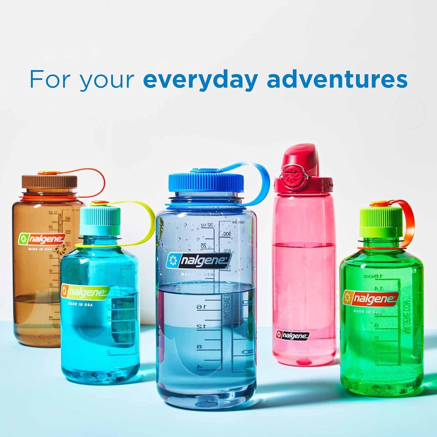 Nalgene Sustain Tritan BPA-Free Water Bottle Made with Material Derived from 50% Plastic Waste, 32 OZ, Narrow Mouth, Pear 3EAW