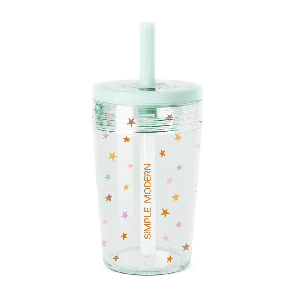 Simple Modern 12 fl oz Tritan Plastic Junior Tumbler with Silicone Straw Lid for Toddlers | Stars FVAU