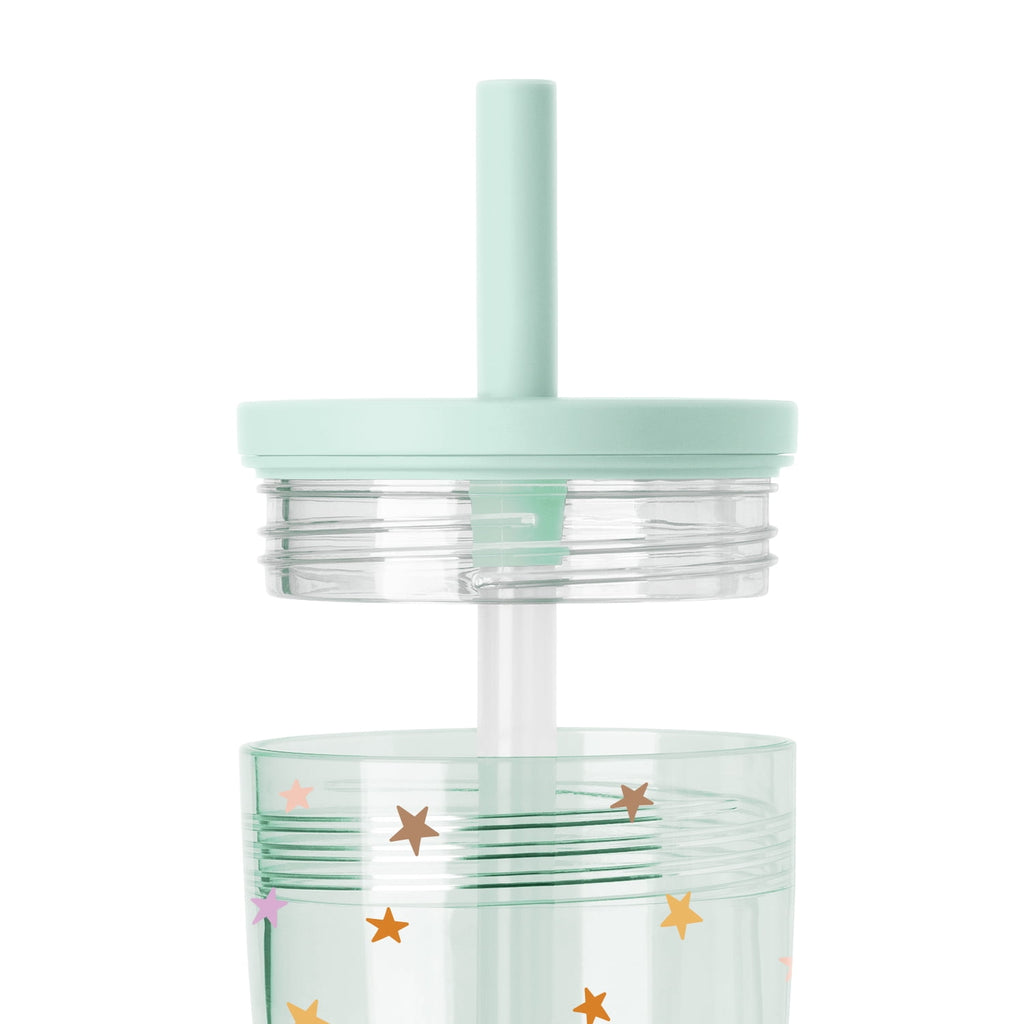 Simple Modern 12 fl oz Tritan Plastic Junior Tumbler with Silicone Straw Lid for Toddlers | Stars FVAU