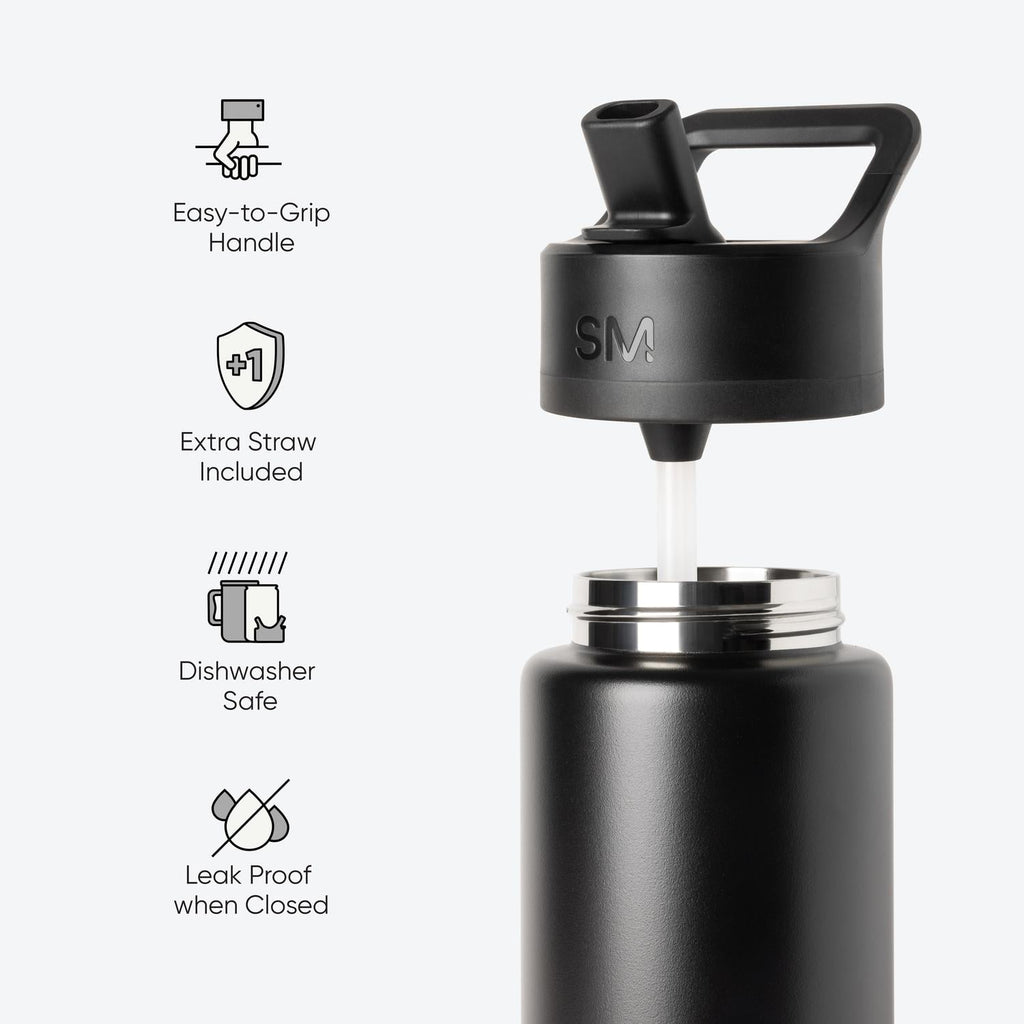 Simple Modern 30 fl oz Insulated Stainless Steel Summit Wide Mouth Water Bottle with Straw Lid | Slumberland ONP3