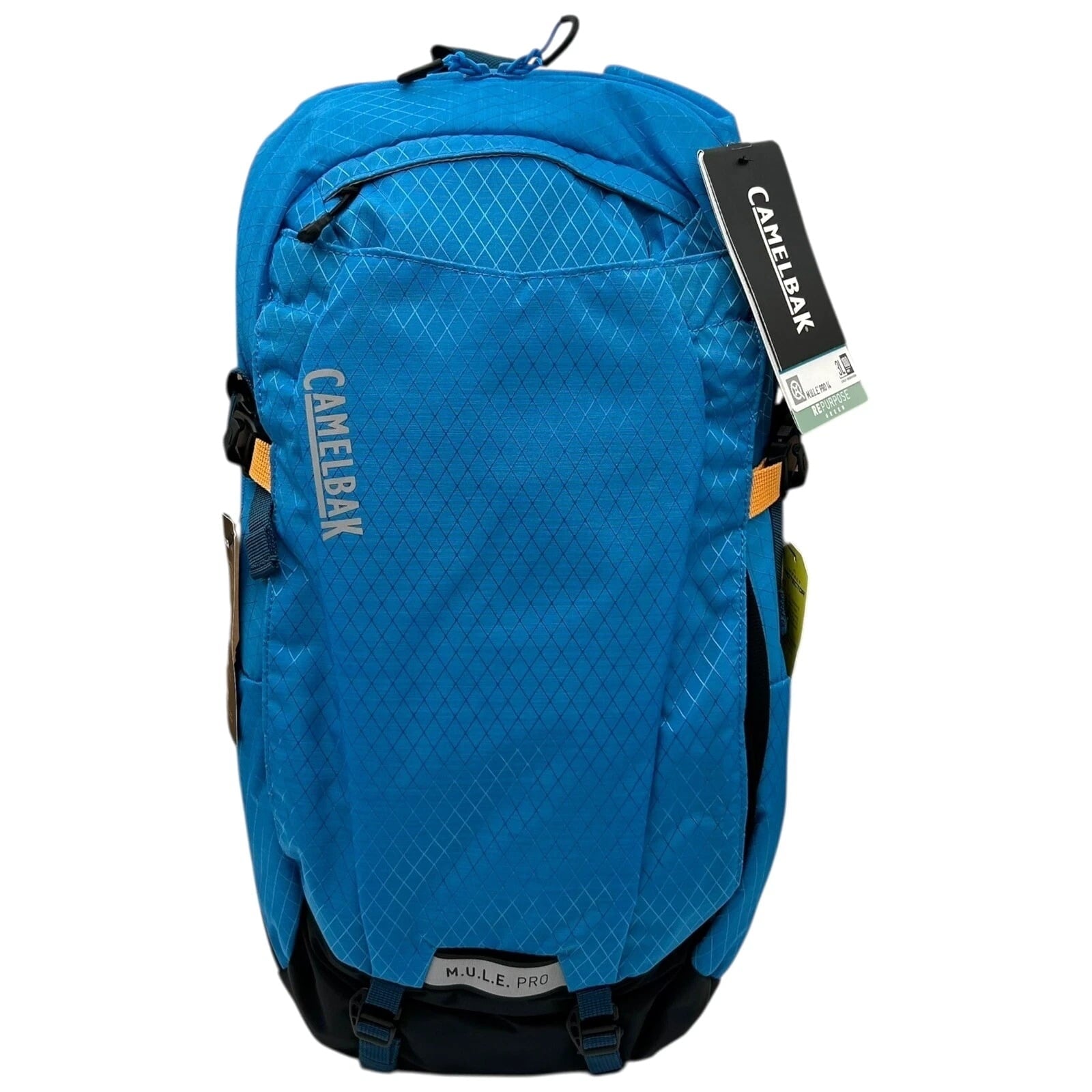 CAMELBAK M.U.L.E Pro 14L Bike Hydration Backpack 100 oz, Ibiza Blue/Orange TQDH
