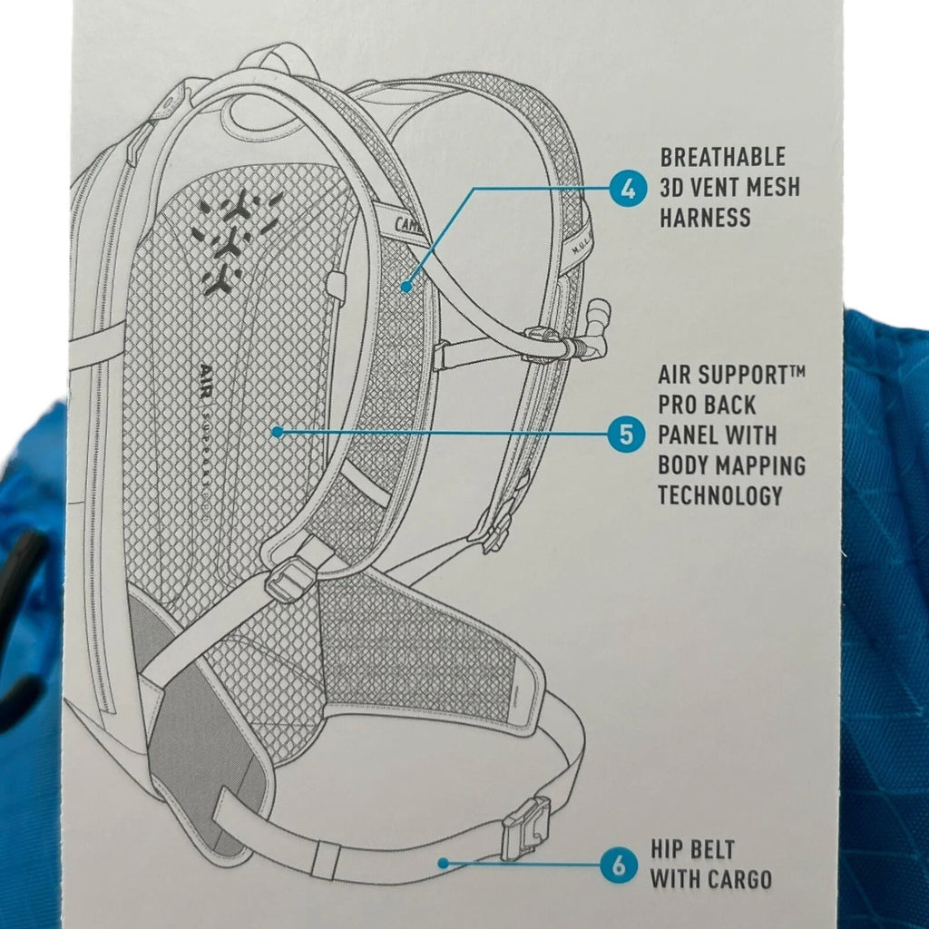 CAMELBAK M.U.L.E Pro 14L Bike Hydration Backpack 100 oz, Ibiza Blue/Orange TQDH