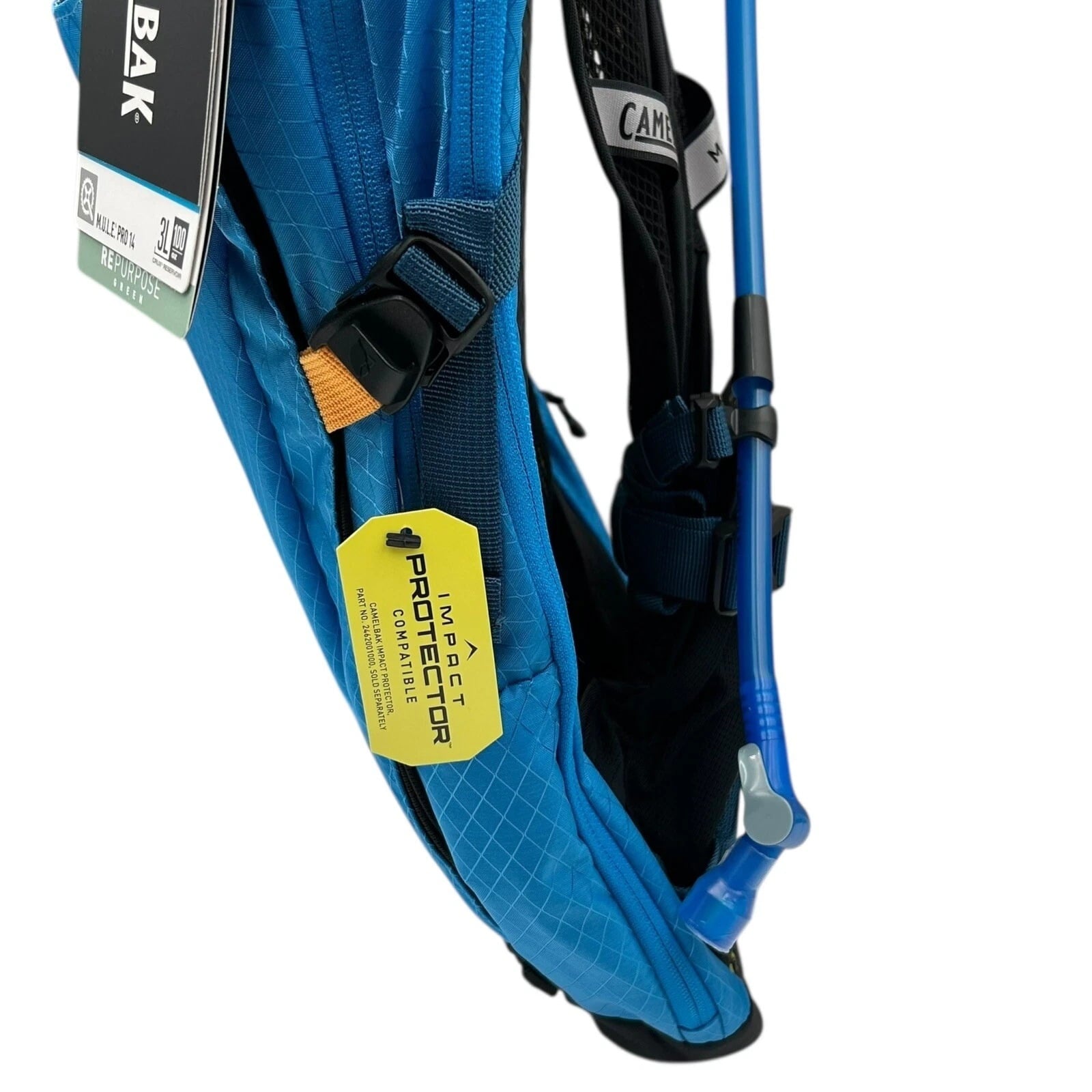 CAMELBAK M.U.L.E Pro 14L Bike Hydration Backpack 100 oz, Ibiza Blue/Orange TQDH