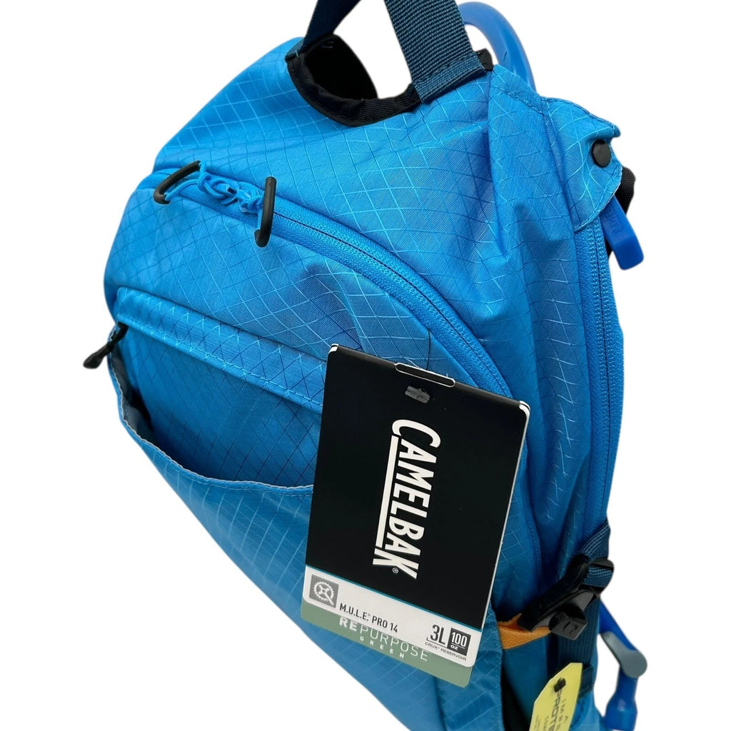 CAMELBAK M.U.L.E Pro 14L Bike Hydration Backpack 100 oz, Ibiza Blue/Orange TQDH