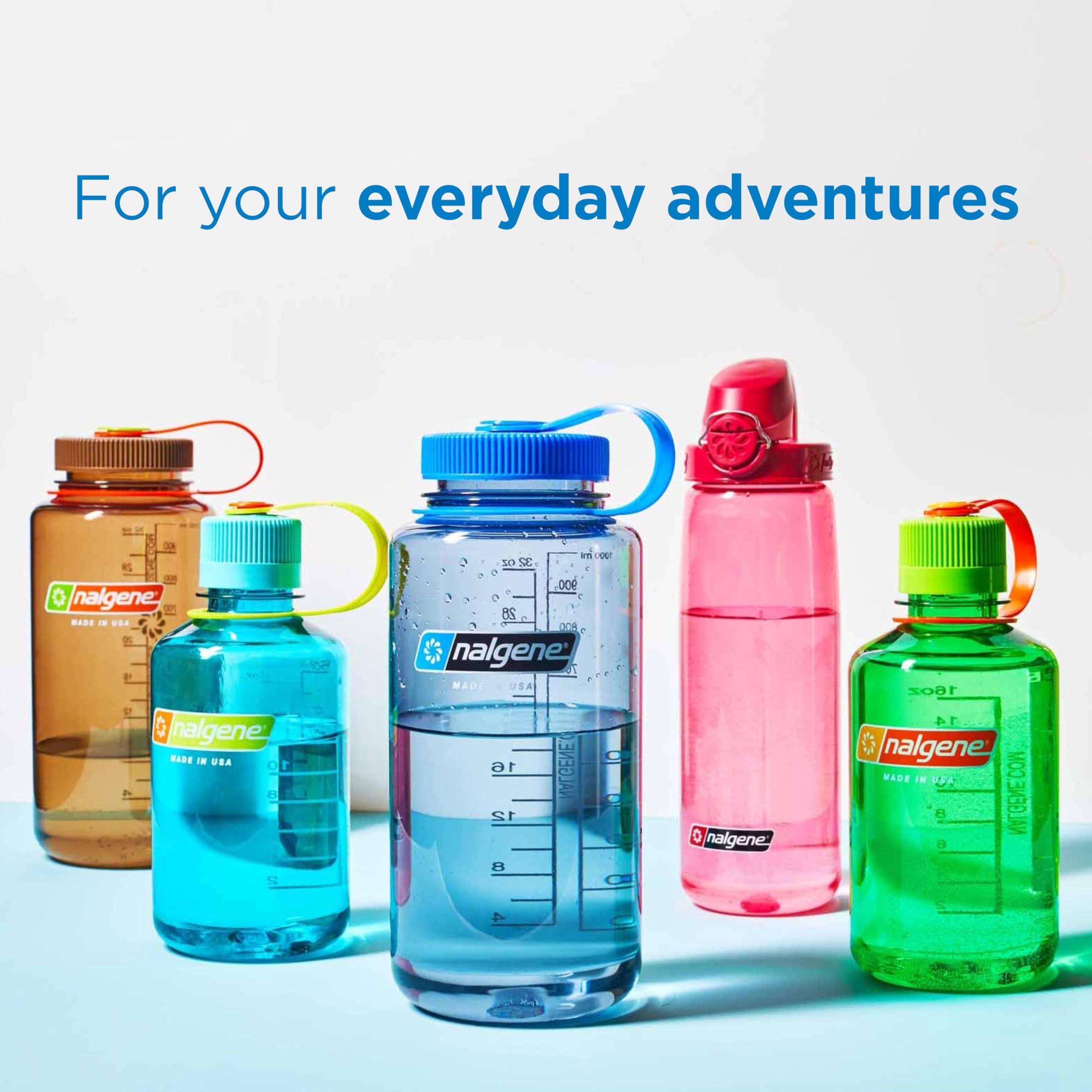 Nalgene Sustain Tritan BPA-Free Water Bottle Made with Material Derived from 50% Plastic Waste (using ISCC certified mass balance), 32 OZ, Narrow Mouth, Cherry Blossom 5MGF