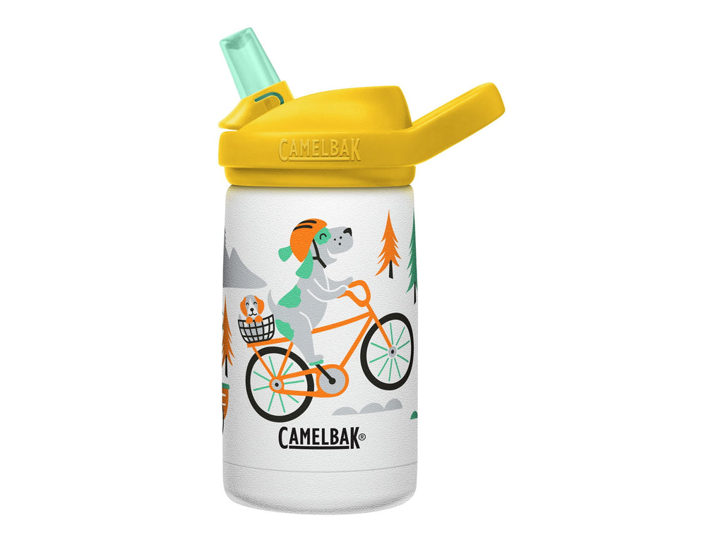 CamelBak Eddy+ Kids - Water bottle - Size 4.25 in x 2.91 in - Height 6.5 in - 12 fl.oz - biking dogs CSF4