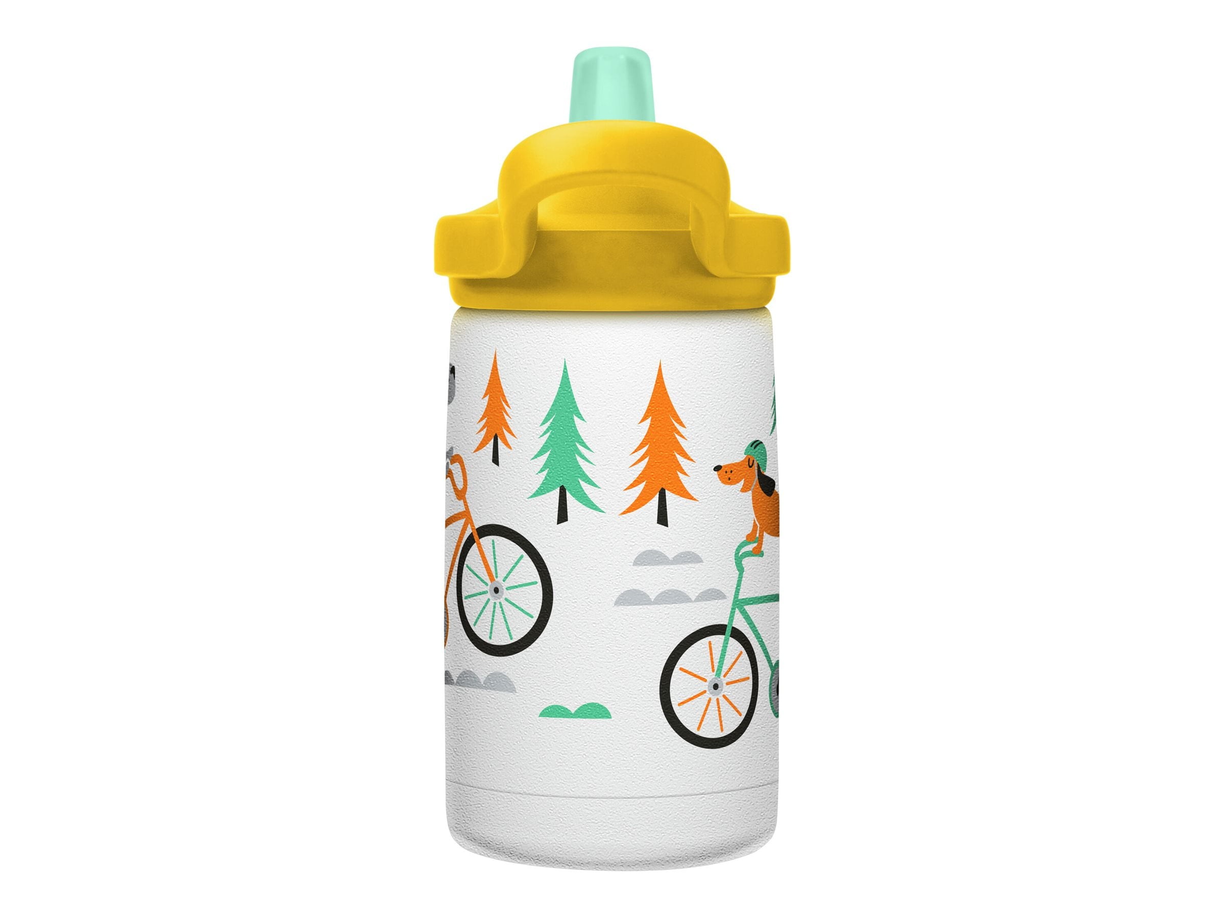 CamelBak Eddy+ Kids - Water bottle - Size 4.25 in x 2.91 in - Height 6.5 in - 12 fl.oz - biking dogs CSF4