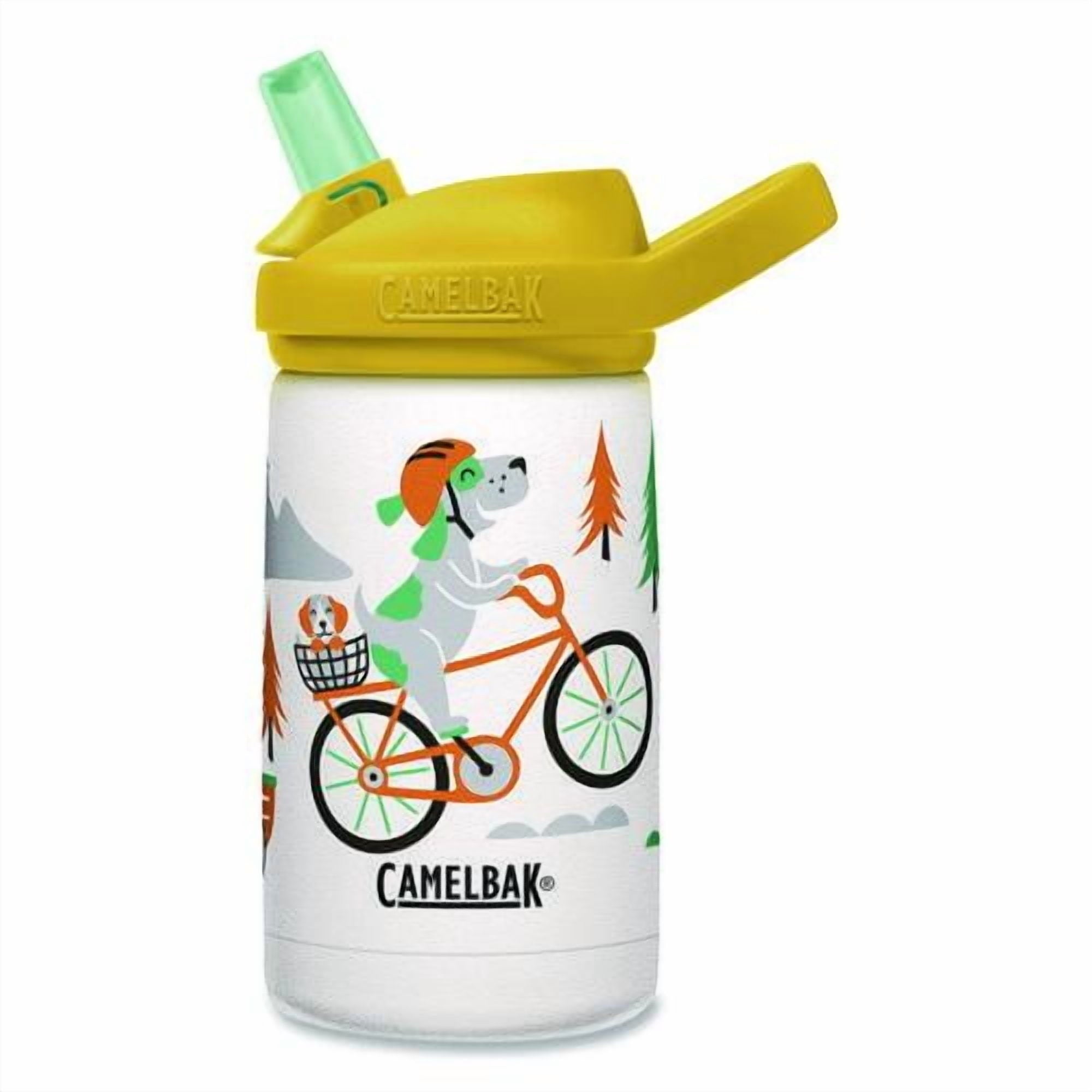 CamelBak Eddy+ Kids - Water bottle - Size 4.25 in x 2.91 in - Height 6.5 in - 12 fl.oz - biking dogs CSF4