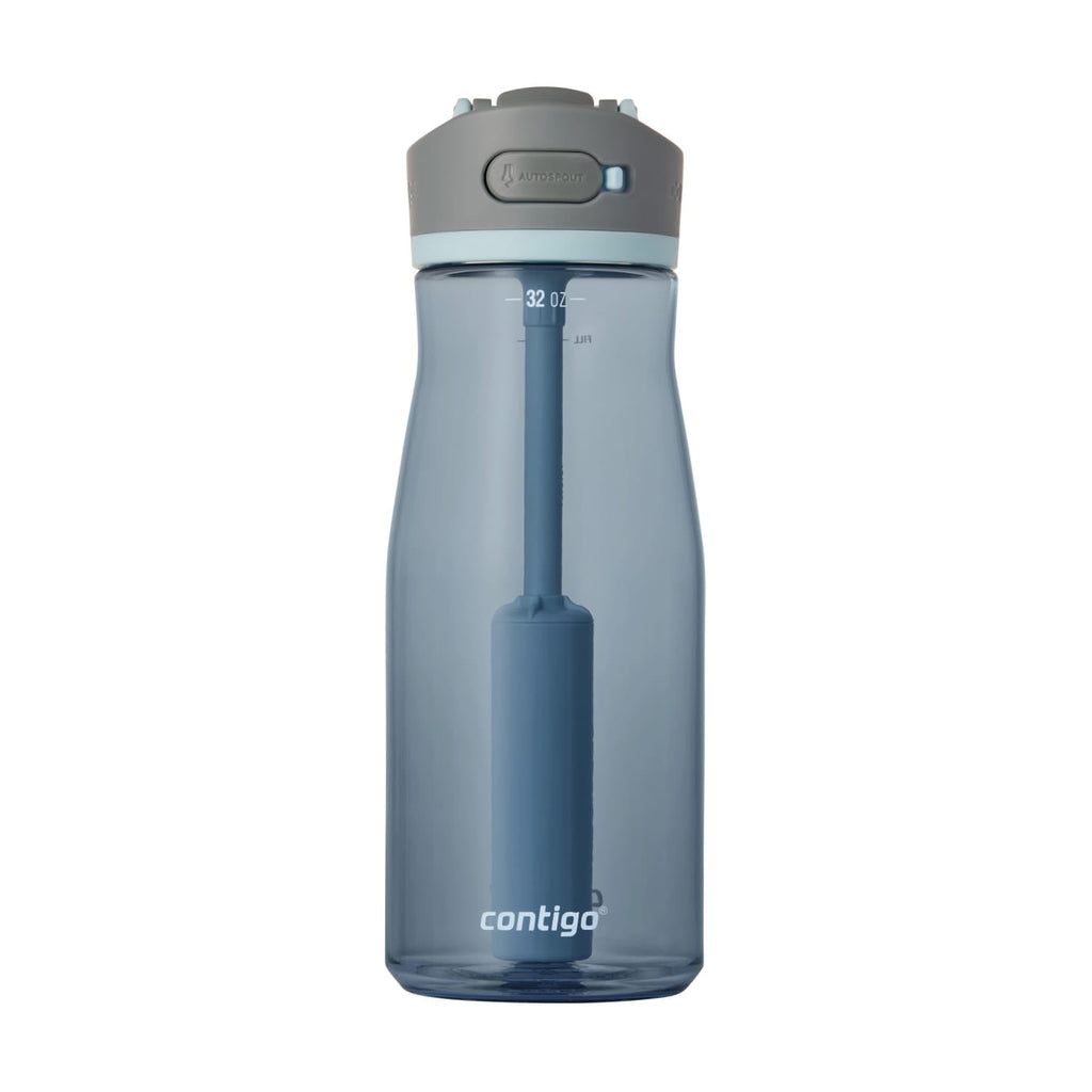 Contigo Wells Plastic Filter Water Bottle with AUTOSPOUT Straw Lid, 32 oz., Dark Ice DQPL