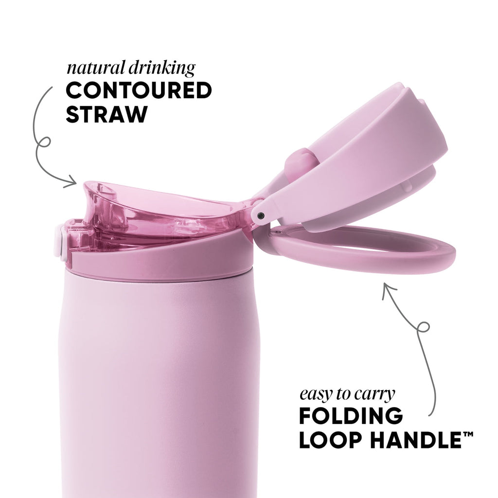 Simple Modern 24oz Mesa Loop Water Bottle with Covered Spout | Pink Champagne 8EAW