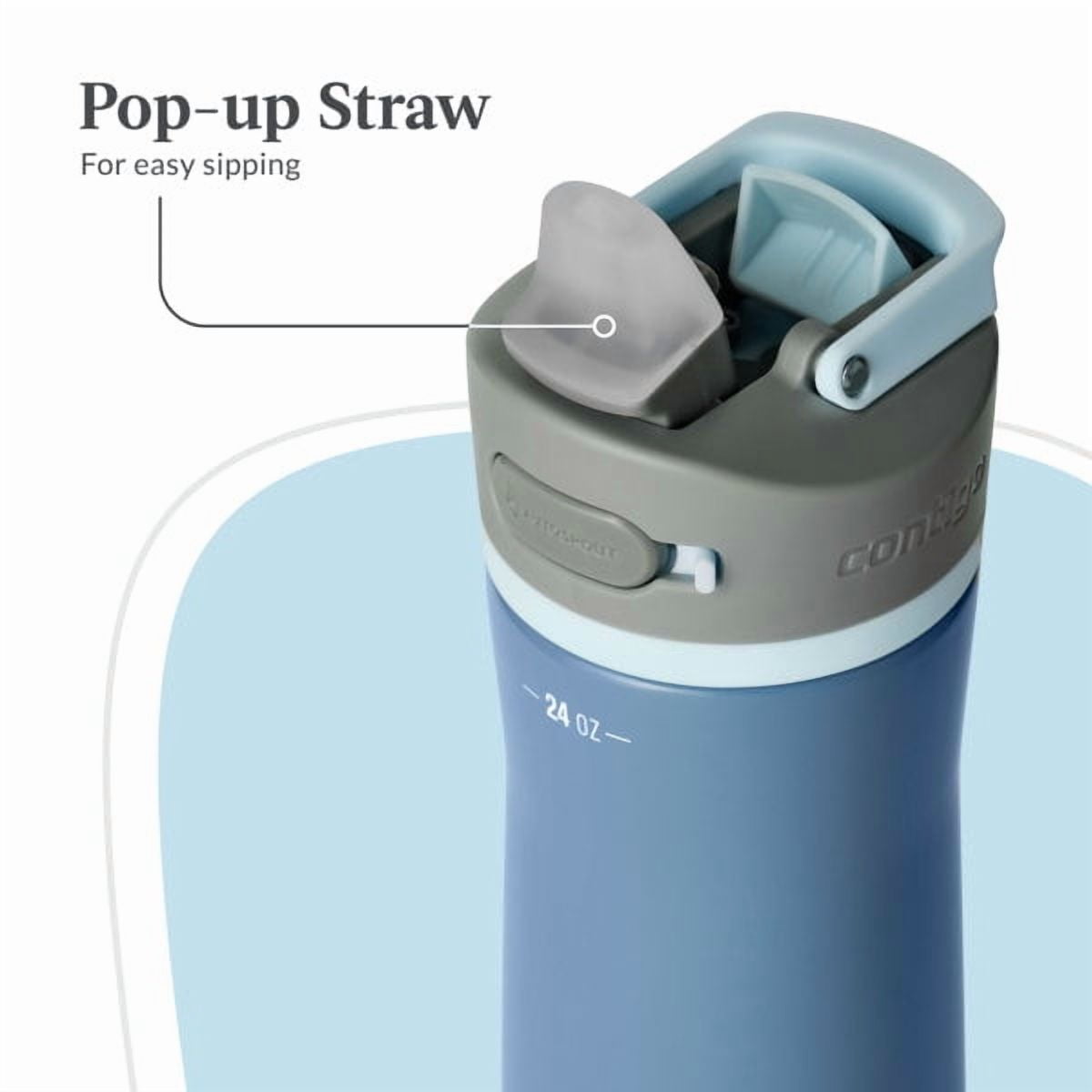 Contigo 24 oz. Wells Chill Stainless Steel Filter Bottle w/ Filters - Dark Ice DDXM