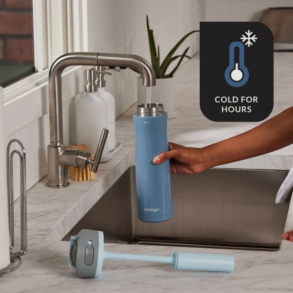 Contigo 24 oz. Wells Chill Stainless Steel Filter Bottle w/ Filters - Dark Ice DDXM