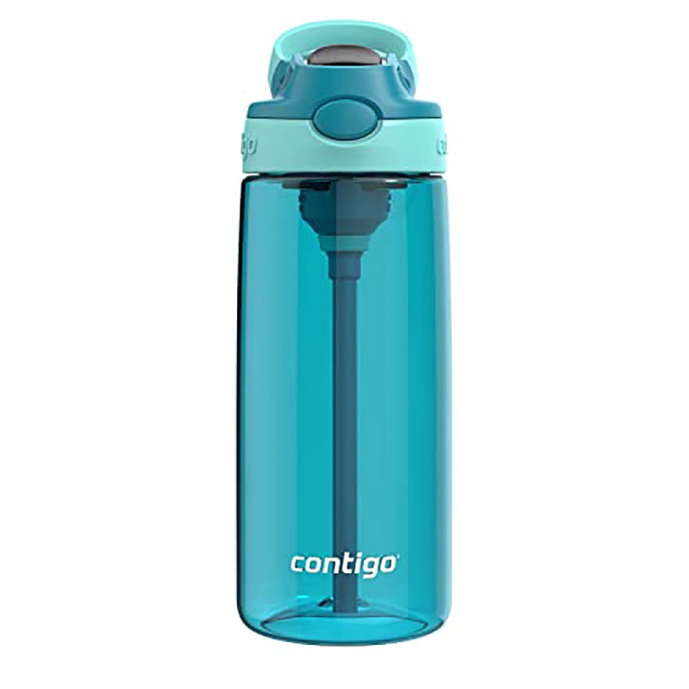 Contigo Leakproof lid 591 mL Juniper Jade Aubrey Plastic Water Bottle with Straw DDEV