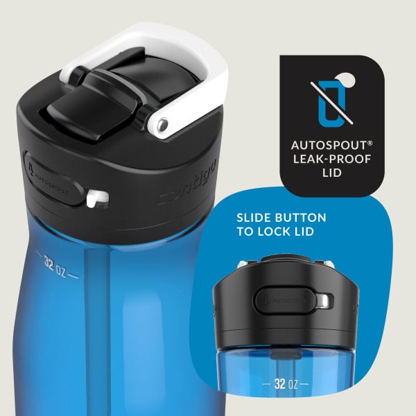 Contigo Ashland 2.0 32 oz Licorice BPA Free Water Bottle 4VLG