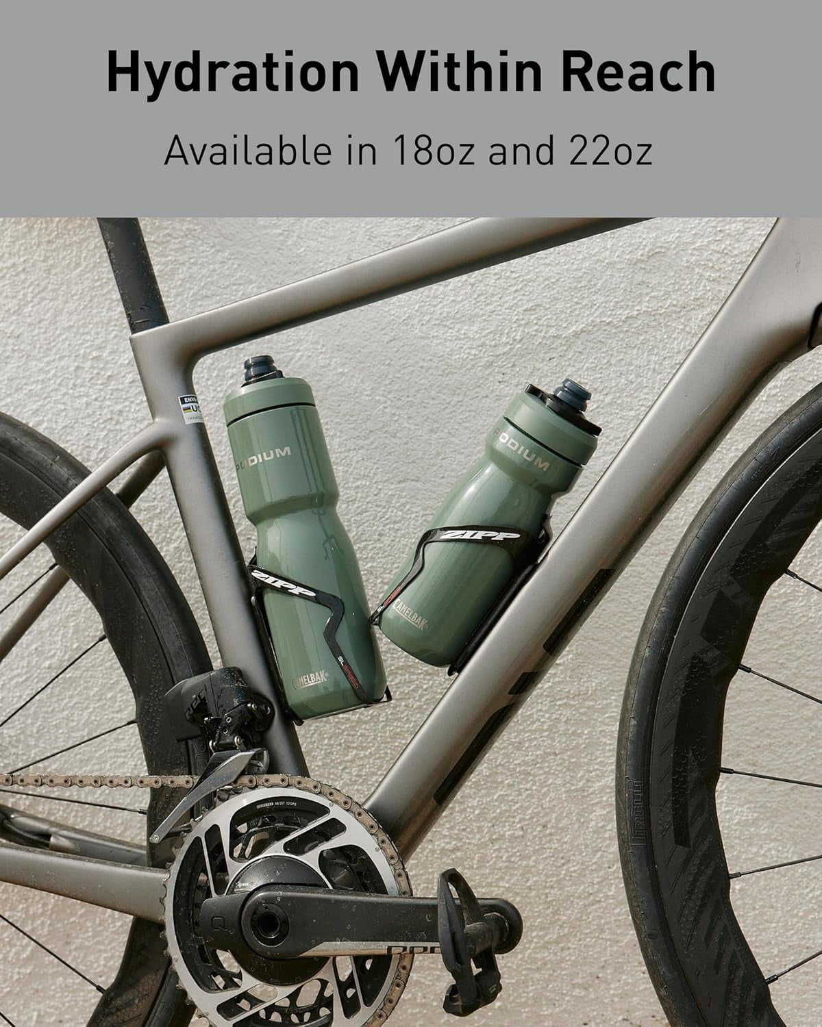 CamelBak Podium 22oz Insulated Stainless Steel Bike Water Bottle, Pacific ZQEE
