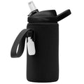 Linkidea Water Bottle Sleeve Compatible with CamelBak Eddy+ Tritan 14oz, Steel 12oz Kids Bottle, Waterbottle Holder Bag with Name Tag, Black 6LK2
