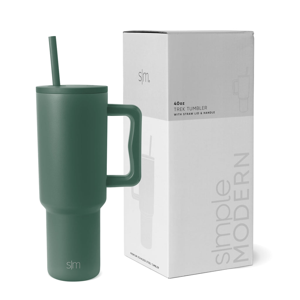 Simple Modern 40 fl oz Insulated Stainless Steel Trek Tumbler with Straw Lid | 80s Mix 03X4