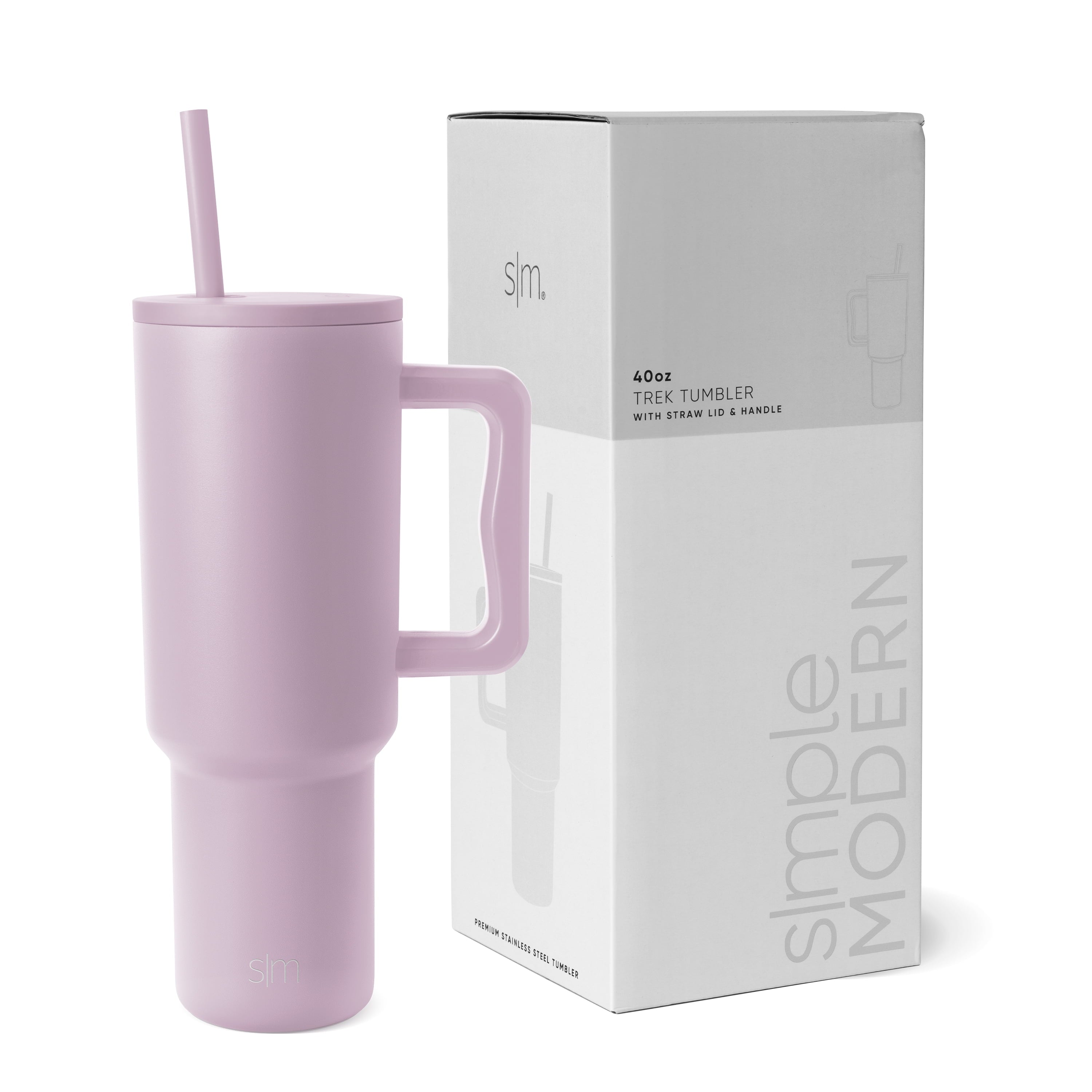 Simple Modern 40 fl oz Insulated Stainless Steel Trek Tumbler with Straw Lid | 80s Mix 03X4