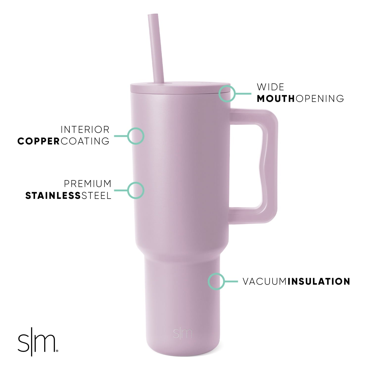 Simple Modern 40 fl oz Insulated Stainless Steel Trek Tumbler with Straw Lid | 80s Mix 03X4