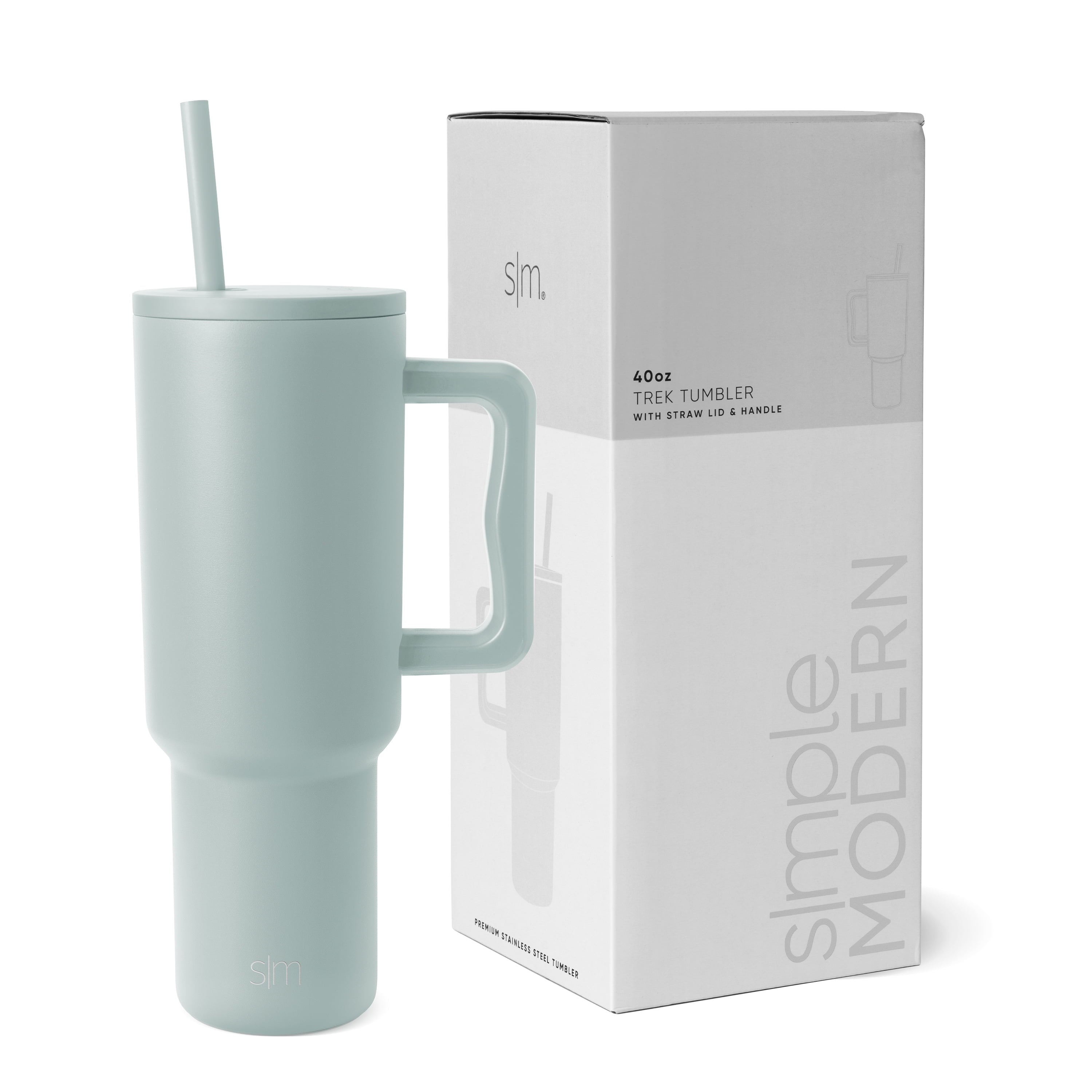 Simple Modern 40 fl oz Insulated Stainless Steel Trek Tumbler with Straw Lid | 80s Mix 03X4