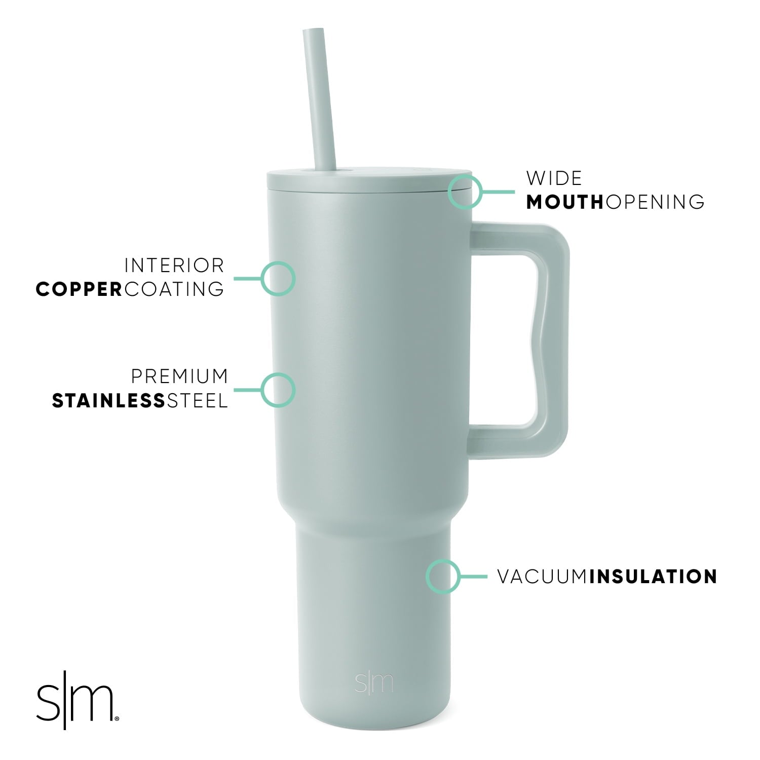 Simple Modern 40 fl oz Insulated Stainless Steel Trek Tumbler with Straw Lid | 80s Mix 03X4