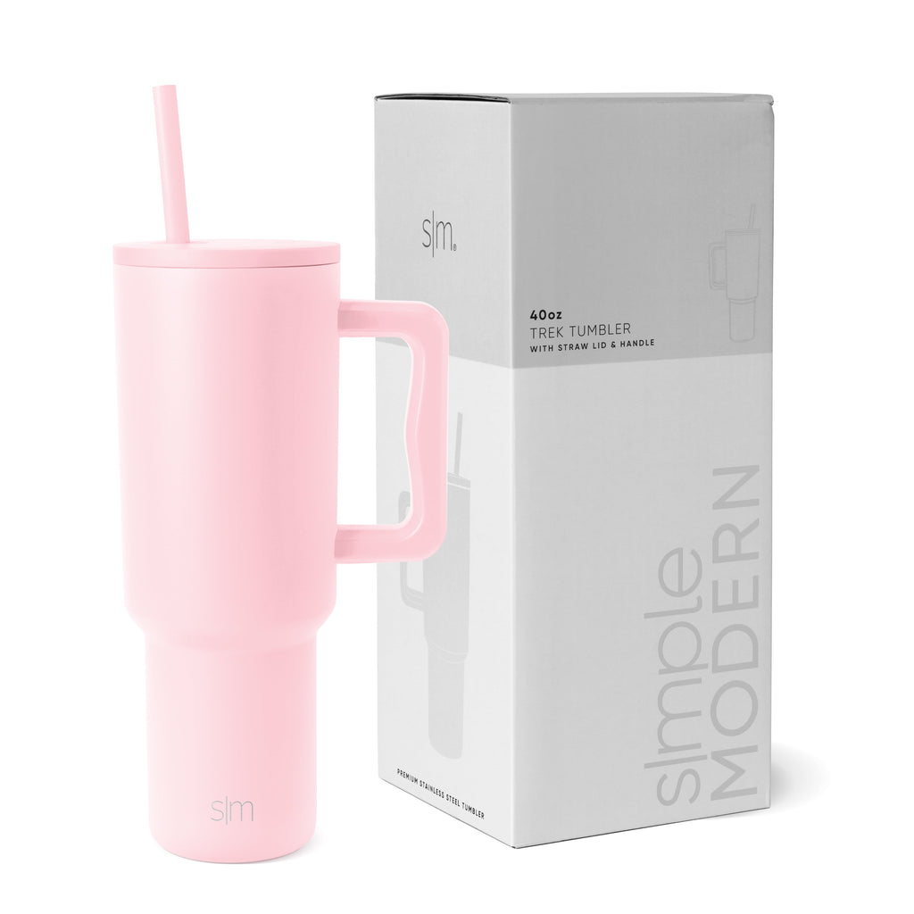Simple Modern 40 fl oz Insulated Stainless Steel Trek Tumbler with Straw Lid | 80s Mix 03X4