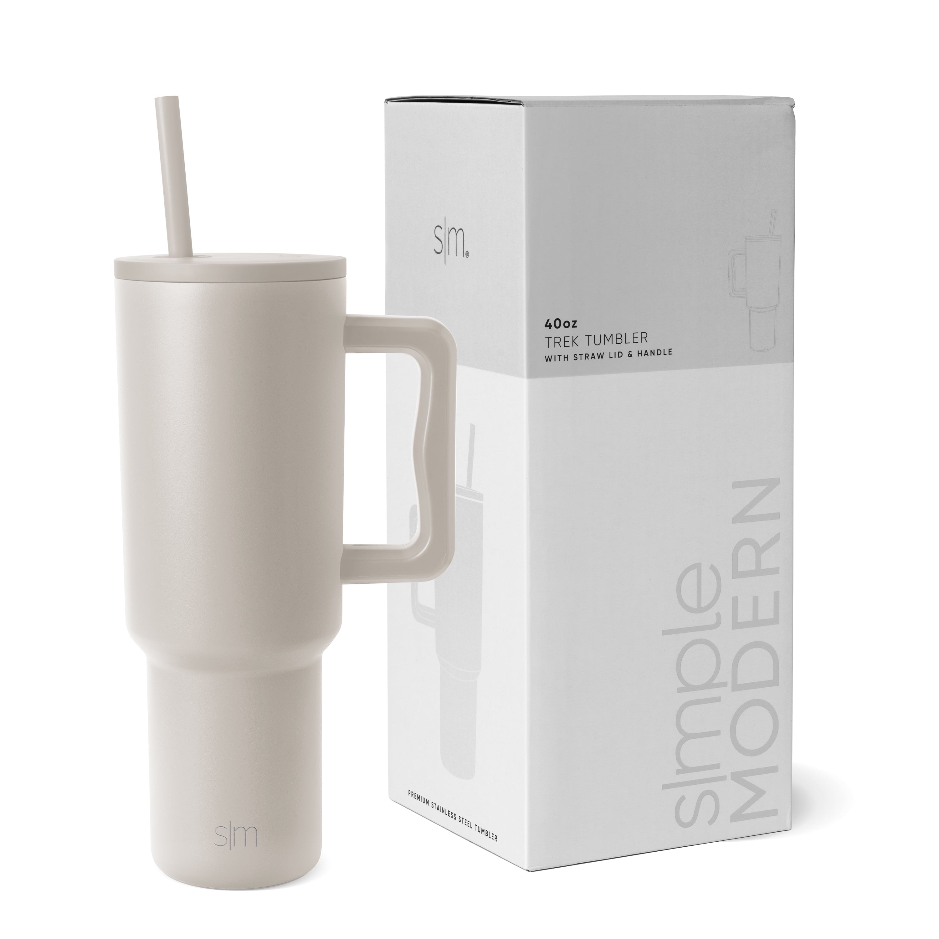 Simple Modern 40 fl oz Insulated Stainless Steel Trek Tumbler with Straw Lid | 80s Mix 03X4