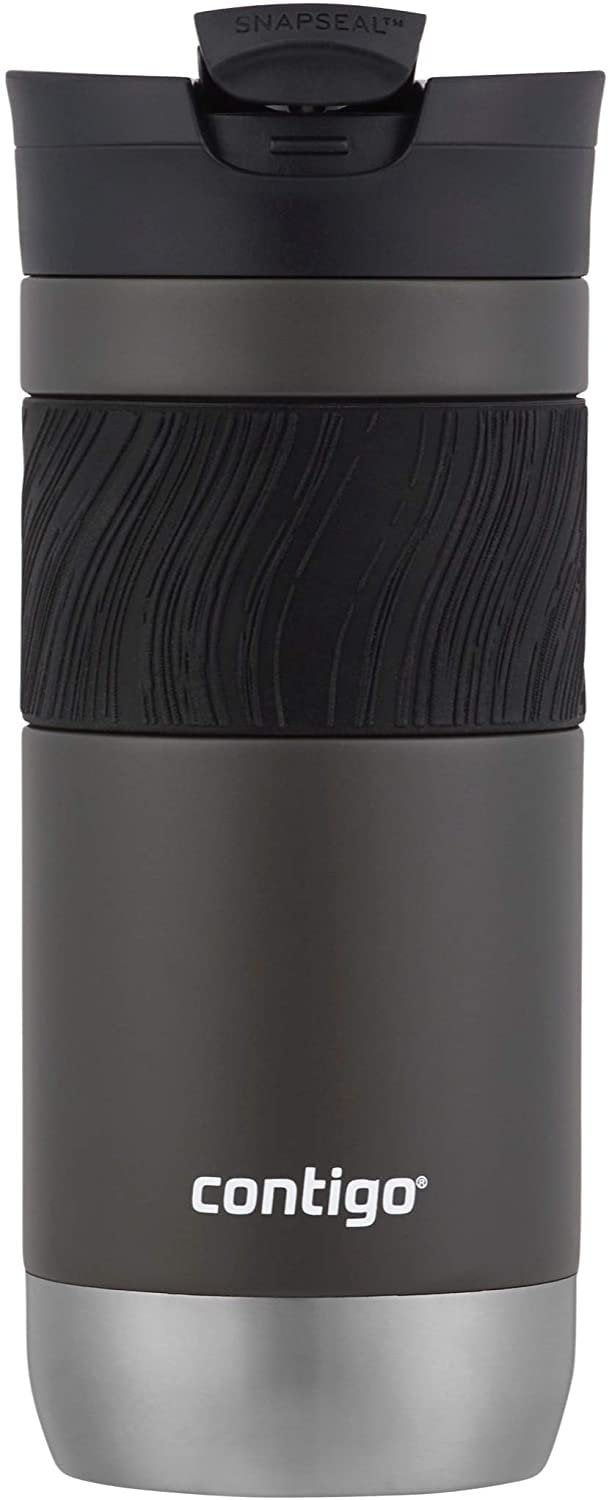 Contigo Byron 2.0 Stainless Steel Travel Mug with SNAPSEAL Lid and Grip, 20 oz, Sake &amp; Blue Corn, 2-Pack JN3L