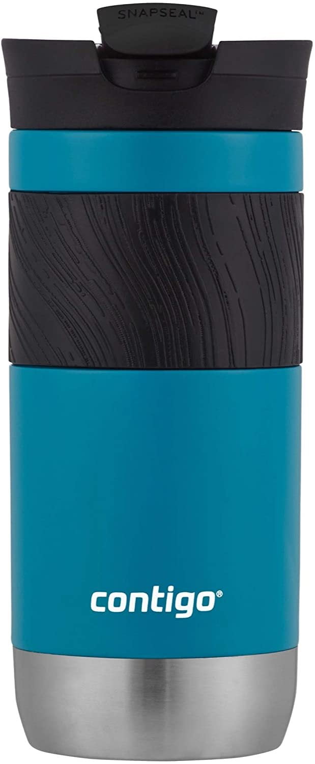 Contigo Byron 2.0 Stainless Steel Travel Mug with SNAPSEAL Lid and Grip, 20 oz, Sake &amp; Blue Corn, 2-Pack JN3L