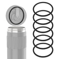 Linkidea 6 Pack Water Bottle Gasket Replacement Compatible with Contigo Byron Snapseal Travel Mug 16oz/20oz, Silicone O Ring Leak Proof Rubber Seal with Tweezer for Bottle Lid, Black CLY1
